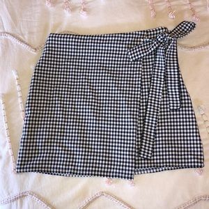 NastyGal checkered mini skirt